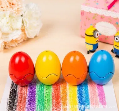 6/10 Цвета Воск карандаш Нетоксическо eraseable Пластик дети живопись яйцо Crayon