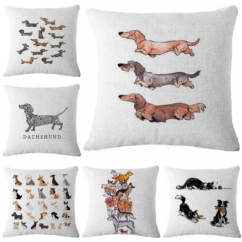 Animal Pattern Pillowcase Pillow Case Cushion Cover Sofa Home Car Linen fabric