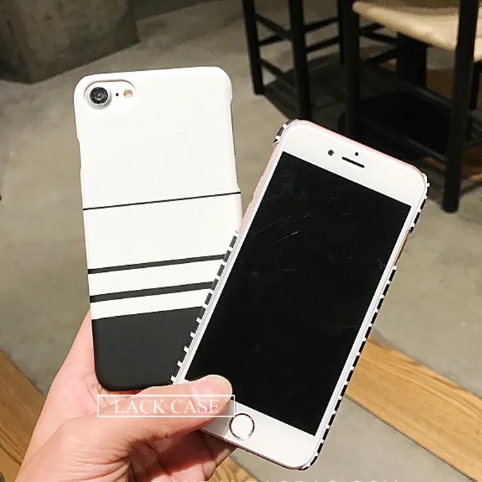 LACK новейшие чехлы для телефонов в черно-белую полоску для iphone 7, модная задняя крышка в полоску зебры для iphone 7, 6, 6S Plus, 5, 5S