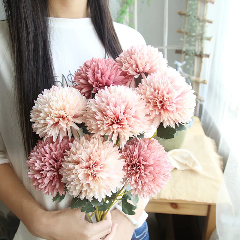 artificial flowers ball pompom  (14)