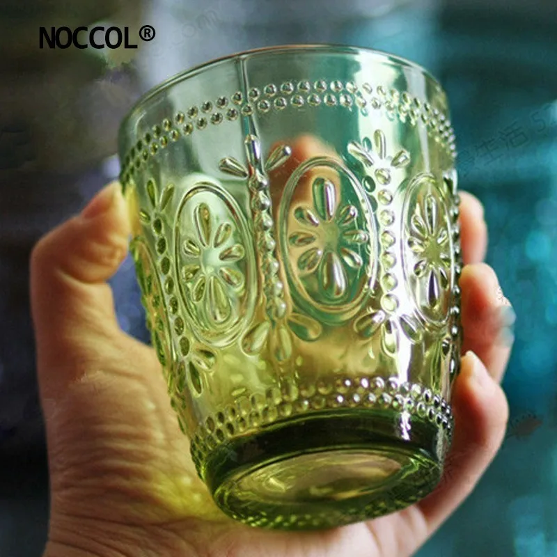 NOCCOL 5 цветов резная стеклянная бутылка для воды с цветами модная винтажная