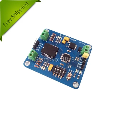 

Free Shipping! L298 I2C Motor Driver can power two brushed DC motors or one 4-wire two-phase stepper motor