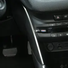 Автомобильный Центральный контроль кондиционер боковое украшение Яркая Полоса Автомобильный Стайлинг для peugeot 2008- автомобильные аксессуары
