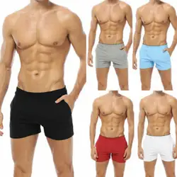 Новые модные дышащие повседневные мужские шорты из хлопка для спортзала, спортивные штаны для бега и сна