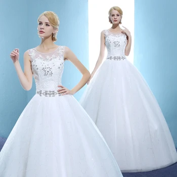 

2017 Vestido de Noiva Princesa Luxo Wedding Dress Long Sleeves Bride Dresses Bead Bodice Ball Gown Bruidsjurken Hochzeitskleid