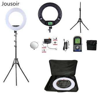 

FE-480II Yidoblo Black Dimmable Camera Ring Light 480 LED Video Light Lamp LCD RC Photographic Lighting +2M stand+ handbag CD50