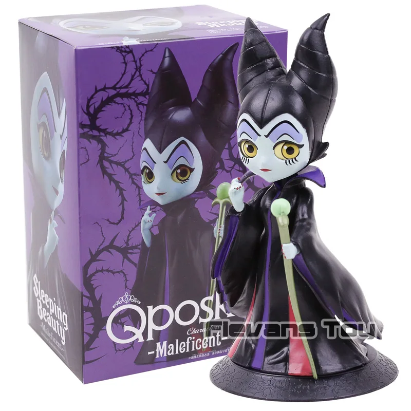 QPosket персонажи Q Posket Petit Злодеи Спящая красавица Maleficent ПВХ фигурка Коллекционная модель игрушки - Цвет: black box