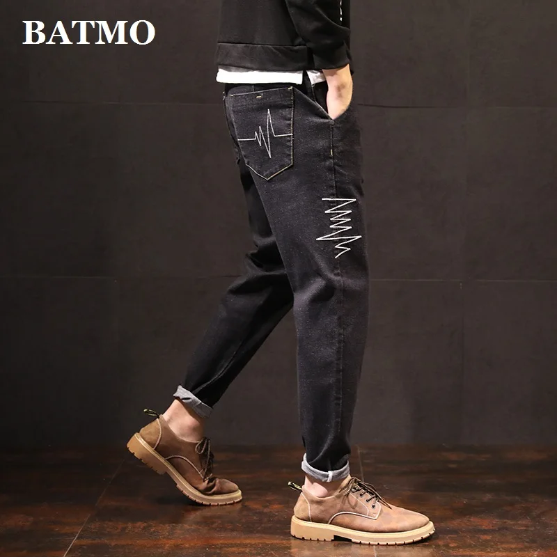 BATMO Новое поступление высококачественные джинсовые штаны-шаровары для мужчин, мужские повседневные шаровары, Размер 27-36 H804