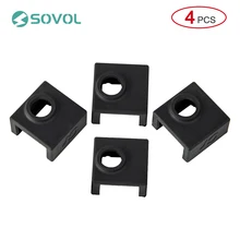 4pcs 3D Printer Parts Heater Block Silicone Heater Protect Silicone Cover for Creality CR-10 Mini S4,S5 Ender 3 MK7/MK8/MK9