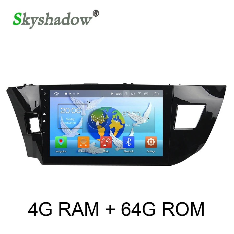 Sale TDA7851 Android 9.0 For Toyota LEVIN 2013 2014 2015 4GB RAM +64GB +8core Car DVD Player Wifi Bluetooth RDS RADIO GPS Glonass map 3