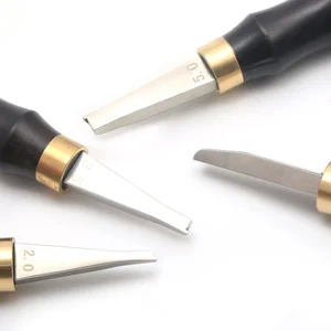 Ручка кожаный край Creaser кожевенное ремесло маркировочная кромка декоративная линия инструмент лезвие из нержавеющей стали мелкий паз пресс линия - изображение