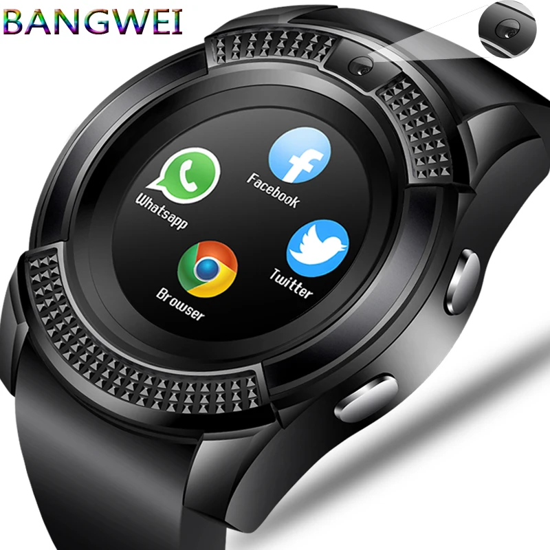 BANGWEI 2019 New Women Smart Watch LED Color Screen Fashion Sport Pedometer Clock Android Smart Phone Watch Relogio inteligente