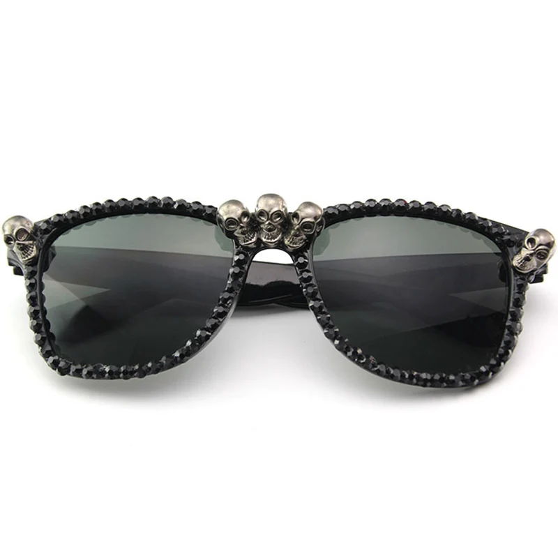 Rhinestone Sunglasses Women Man Skull Drop Shipping Party Hippie Hip ...