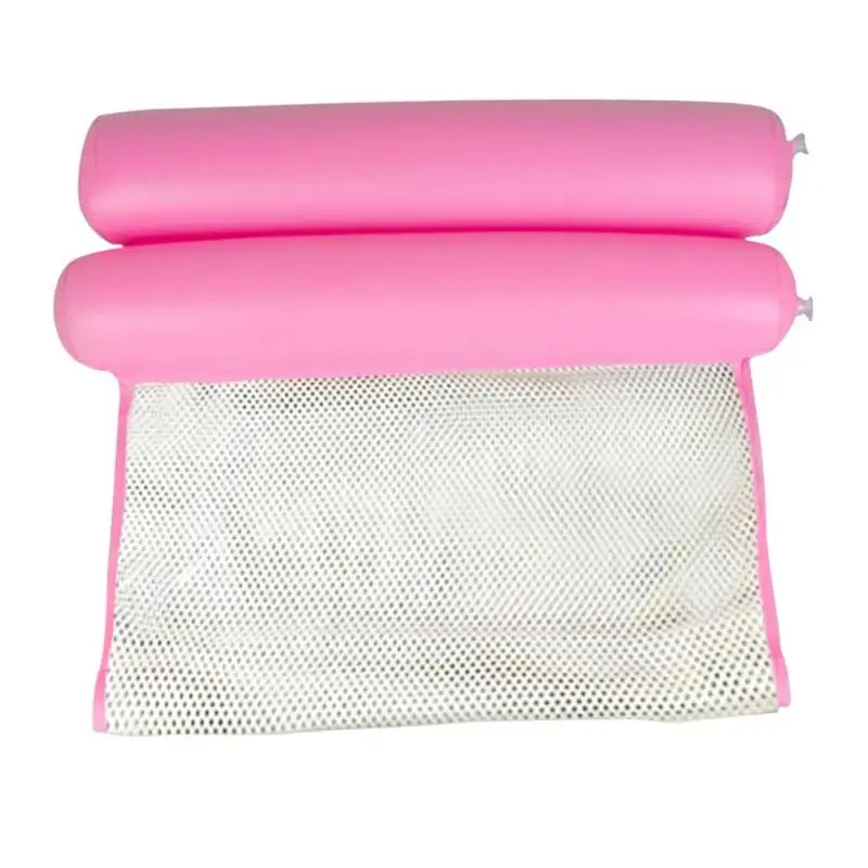 Летний водный гамак складной надувной ряд надувной матрас плавательный бассейн плавающая Подушка для сна кровать стул водные виды спорта - Цвет: Розовый