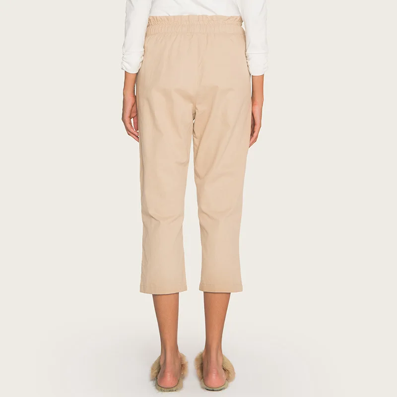 AcFirst Summer Women Fashion Khaki Black Long Loose Pants Harem Pants High Waist Calf Length Female Pants Casual Cotton AcFirst Summer Women Fashion Khaki Black Long Loose Pants Harem Pants High Waist Calf Length Female Pants Casual Cotton