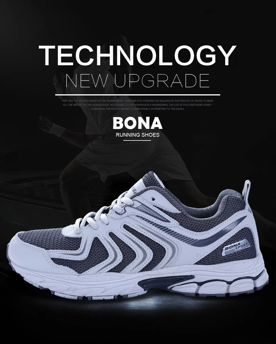 BONA/Новое поступление; Лидер продаж; стильные мужские кроссовки на шнуровке; дышащие удобные кроссовки; обувь для прогулок; Мужская обувь;