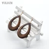 2017New design woman earrings eardrop handmade wood earring hollow circular National style fashion jewelry dangler 1 pair ► Photo 3/4