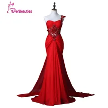 Длинные вечерние платья с красным разрезом, украшенные кристаллами, Vestidos De Festa, платья для выпускного вечера,, на заказ