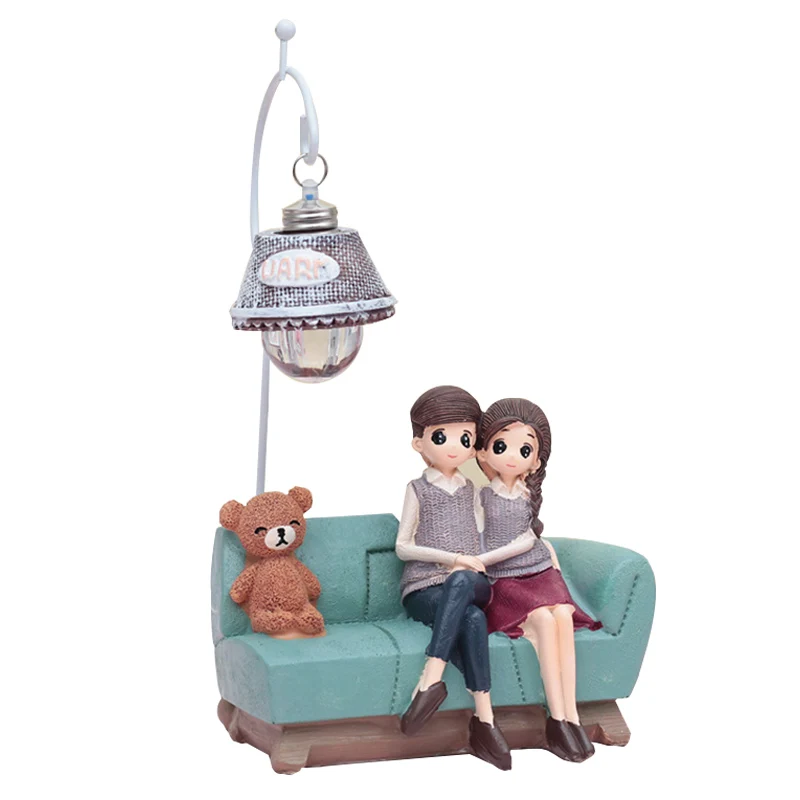 Креативные изделия из смолы, ночной Светильник для пары, украшения в ...