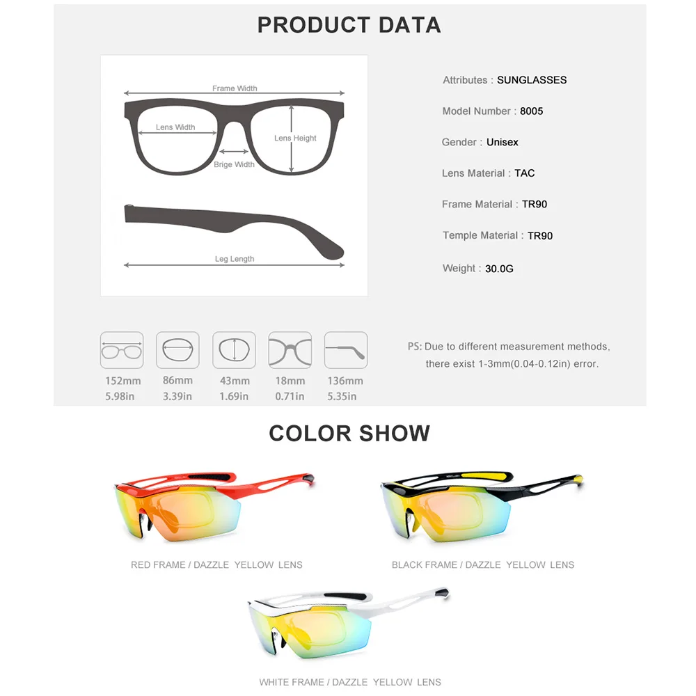 TR90, поляризационные солнцезащитные очки, мужские, высокое качество, спортивные, солнцезащитные очки, женские, для улицы, рыбалки, вождения, защитные очки, 5 линз, 8005