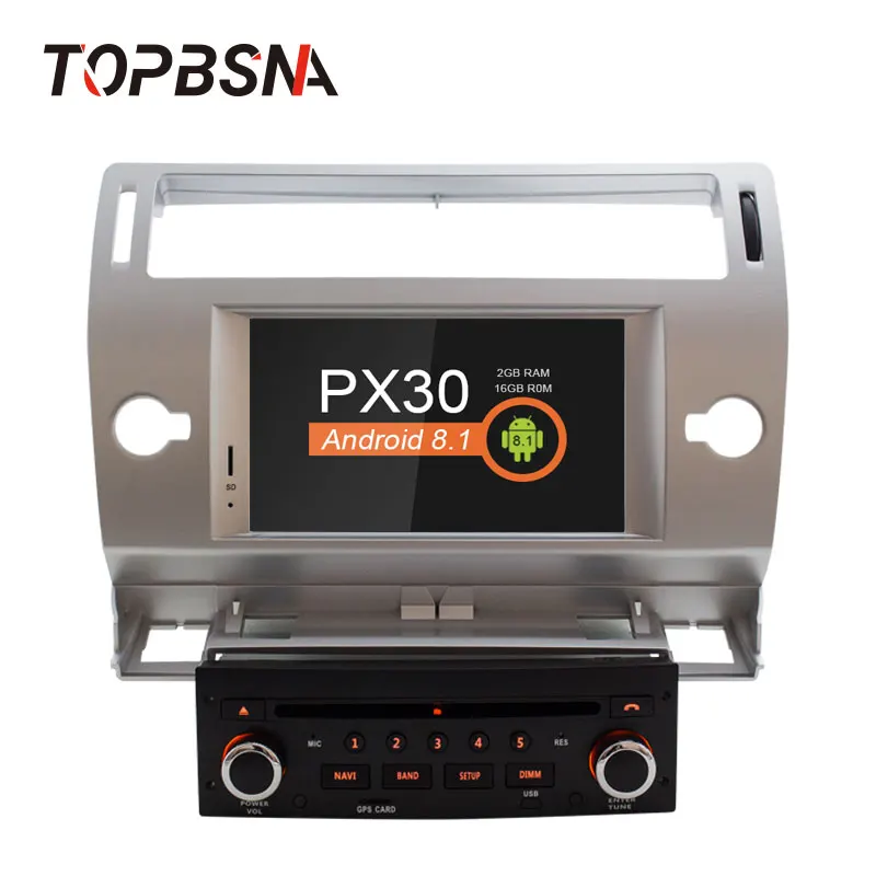 

TOPBSNA 1 din Android 8.1 7 Inch Car DVD Player For Citroen C4 C-Triomphe C-Quatre Auto Radio GPS Navigation headunit USB Stereo
