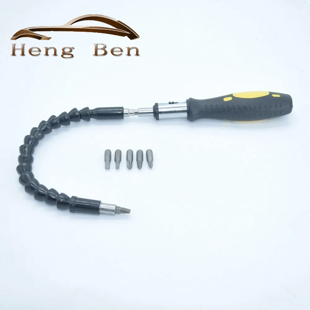 300MM Snake electric screwdriver bent universal adapter extension rod