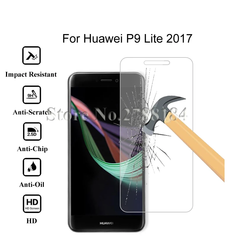 2 шт 0,26 мм Премиум Закаленное стекло для huawei P9 Lite Защитная пленка для экрана стекло для huawei P9 Lite закаленное стекло