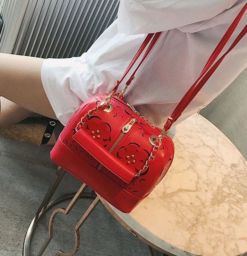 Fashion Women Leather Handbag Hollow Out Female Messenger Crossbody Shoulder Bag Ladies Wild Purse Designer Top-Handle SS7298 (16)