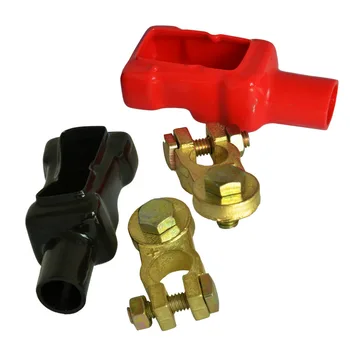 

Set of 2 (positive) and (negative) Clamp Battery Terminal Clamp Clips Connector Car Truck Auto Vehicle Parts Brass Battery