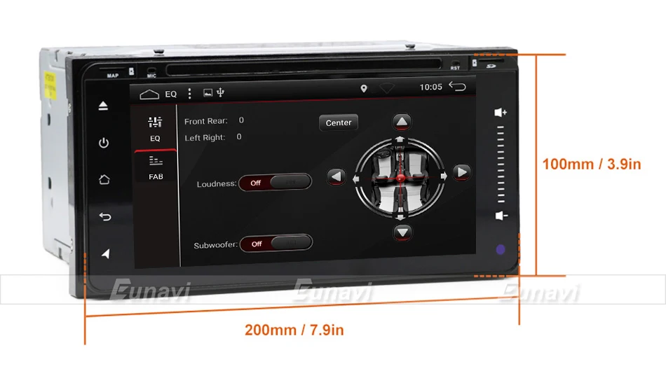 Top Eunavi 2 Din Android 8.1 Car DVD Player Radio Stereo GPS Navigation For Toyota Hilux Vios Old Camry Rav4 Prado 2003-2008 wifi bt 21