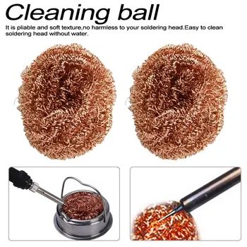 

New Steel Wire SpongeDesoldering soldering iron mesh filter cleaning nozzle tip copper wire ball clean ball dross