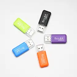 Высокое качество Mini USB 2,0 кардридер для Micro SD карты TF карта адаптер Plug and Play красочный выбор для планшетных ПК