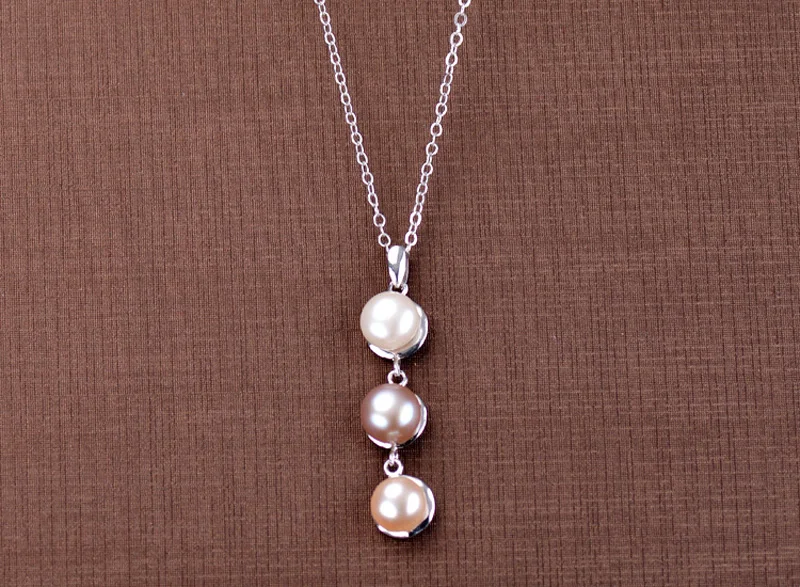 Three Beads Pendant Necklace 