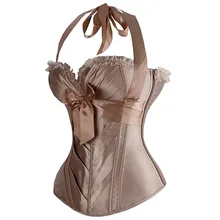 Топы пикантные очаровательные Для женщин корсет с функцией тренажера талии тела девушки подарок Корректирующие корсеты и бюстье Cincher с лямкой на шее корсет, на бюсте стимпанк в готическом стиле