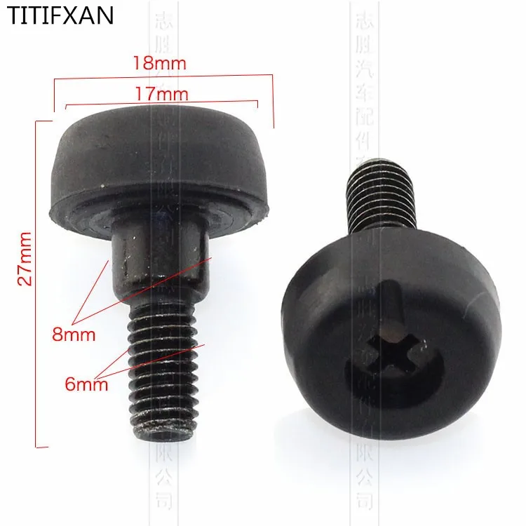 

HARBLL 2pcs Applicable to the front bumper fixed nut with the rubber head a buffer rubber cover screw clasp