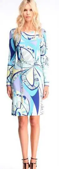 Модное Новое поступление года, модное осеннее платье с принтом и поясом, удобное шелковое узкое трикотажное платье из змеиной ткани