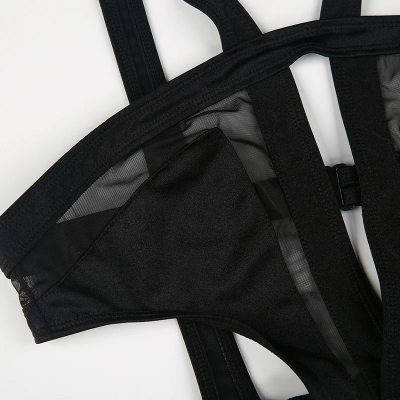 HYH HAOYIHUI Hollow Out Transparent Patchwork Black Short Rompers V Neck Sleeveless Summer Beach Sexy Women Bodysuits HYH HAOYIHUI Hollow Out Transparent Patchwork Black Short Rompers V Neck Sleeveless Summer Beach Sexy Women Bodysuits