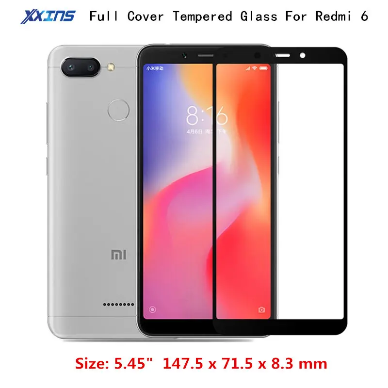 

3D Full Cover Tempered GLASS For Xiaomi Redmi 6 anti scratch Screen Protector on Mobile phone rich 6 Toughened Protective Film