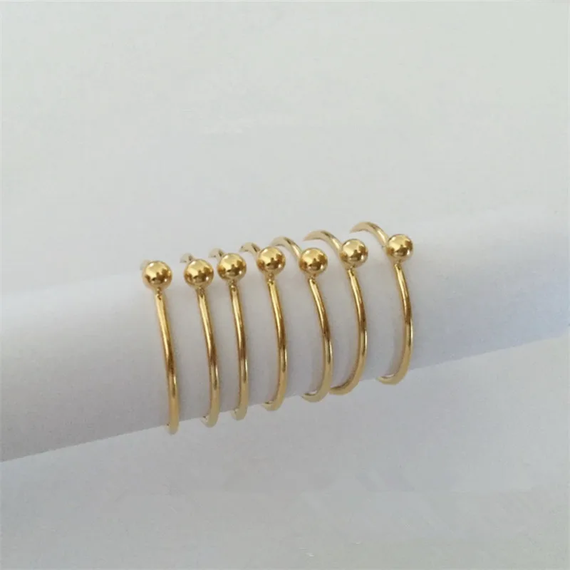 

PINJEAS handmade gold fillied 3mm beads rings for women minimalist gift jewelry