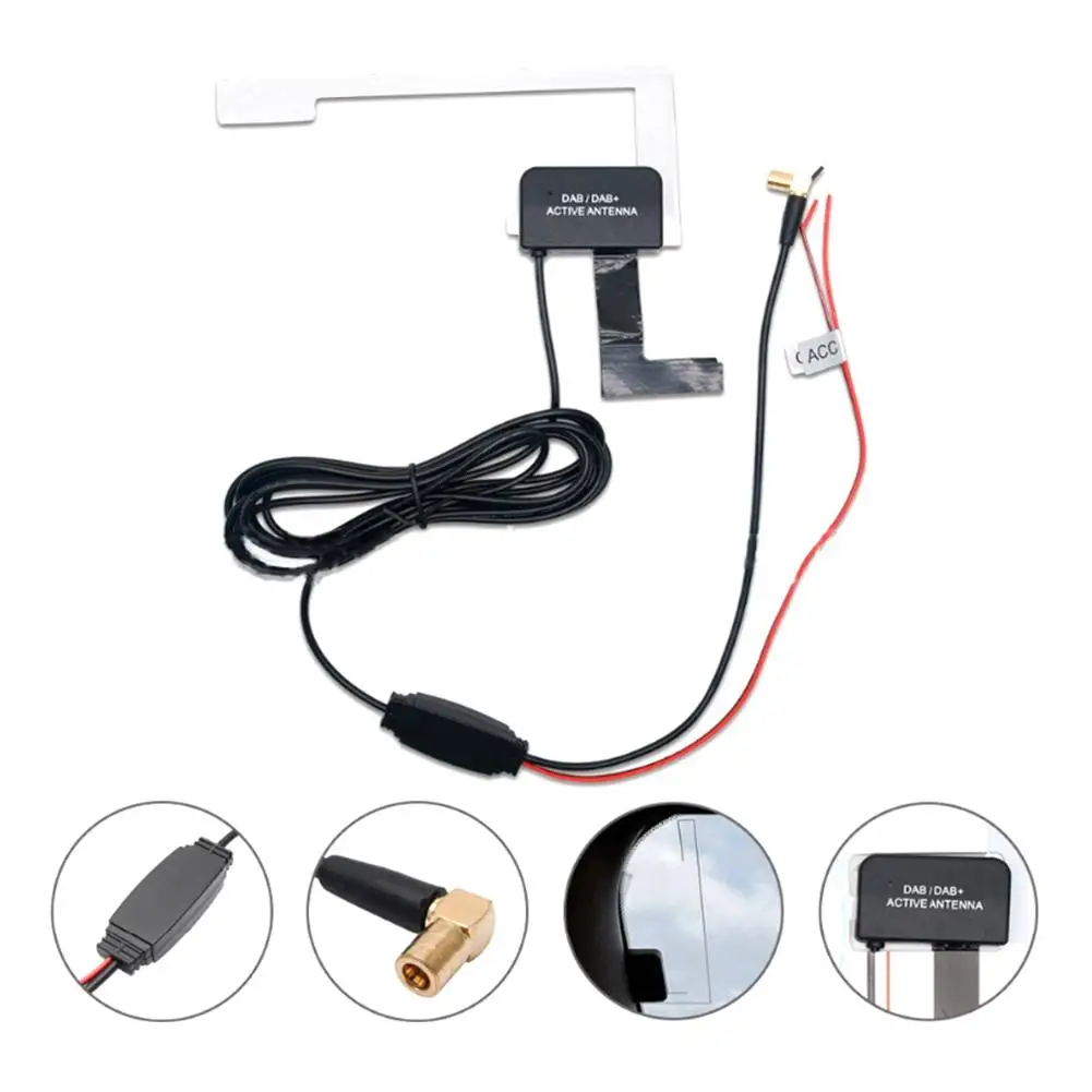 Universal DC12V DAB Car Radio Antenna SMD Digital Signal Receiver Wireless Receiving Module FM Amplifier | Автомобили и мотоциклы