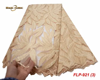 

High Quality Lace French Tulle Lace With Beaded Bridal Wedding In Nigerian For 5yards Free shipping FLP-921