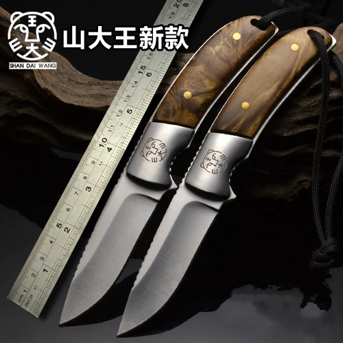 

Hunting Tactical Knife Fixed Blade Knife Rescue Tools Glistening 440C Blade Hunting Straight Knife Wood Handle