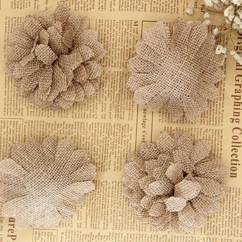 

Linen Artificial Flowers Daisy Handmade For Home Party Decoration DIY Flower Handicraft Wedding Car Birthday Party Decoration