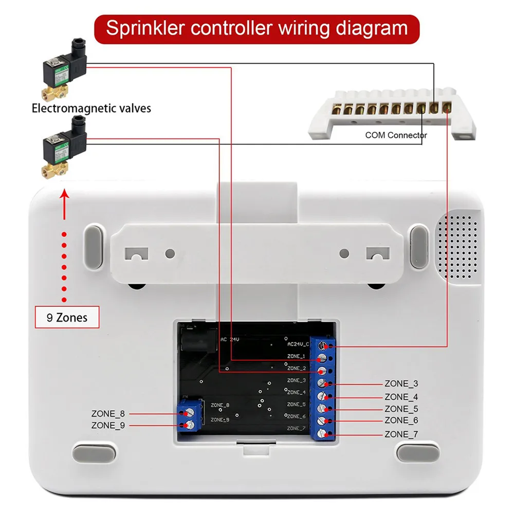 1/" электромагнитный клапан садовый Полив Таймер Wifi Полив Таймер голосовой Спринклерный таймер система полива сада 9 зонный клапан