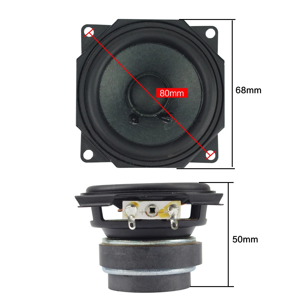 2.5 Inch full range speaker unit speakers DIY Portable soundbox desktop frequency 6ohm 5w Rubber edge 62mm 2pcs, bluetooth speaker,portable speaker,audio speakers,bookshelf speakers