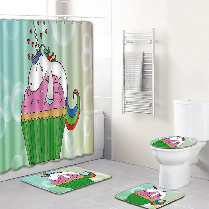 African women Shower Curtain Liner Fabric Mildew Bathroom Waterproof /& Bath Mat