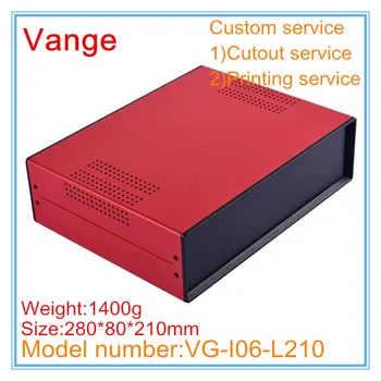 

1pcs/lot powder coating junction box Iron metal material instrument housing chassis 280*80*210mm for wifi router equipment