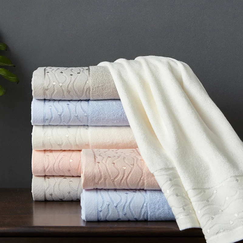 

iDouillet 1 pc Bamboo Fiber Bath & Face Hand Towels for Bathroom Spa Beach Gym Sport Terry Cotton Large Adult 70x140cm 34x76cm