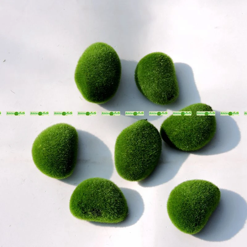 5CM 8pcs Foam Artificial Bryophytes Grass Fake Moss Fuzzy Stone Ball