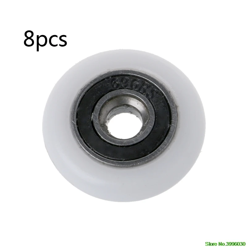 

8 Pcs Shower Door Runner Rollers Wheels Pulleys Replacement Parts 23mm Diameter